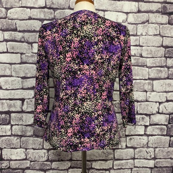 Liz Claiborne Faux Wrap Top Size PL - Picture 6 of 9